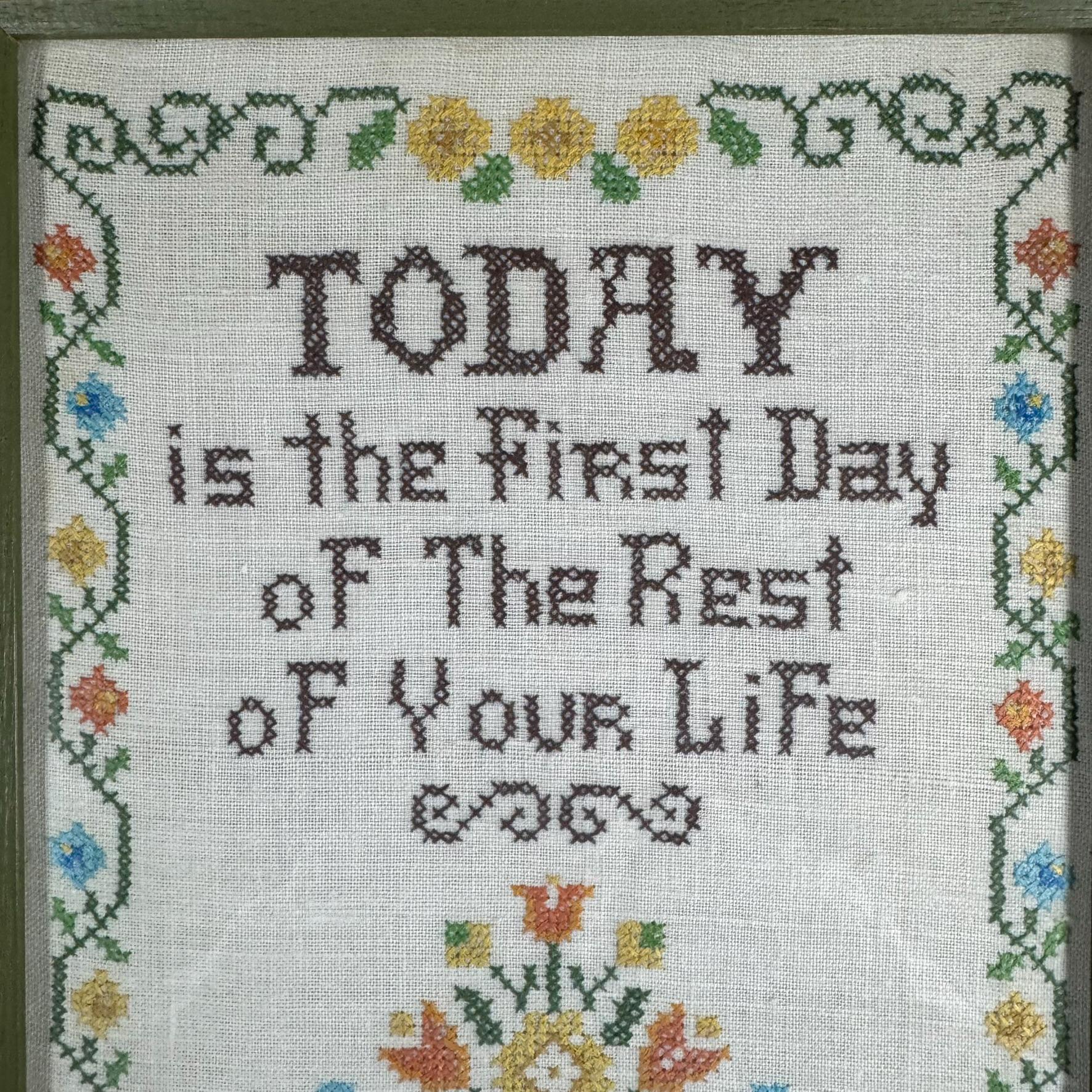 Photo inspiration: Fresh Look at Vintage Cross Stitch Wall Art Today Is The First Day