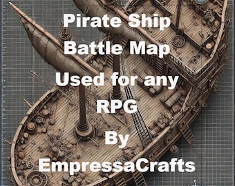 Pirate ship Deck, Birds-Eye View Map