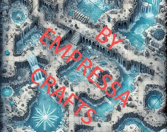 Frozen Cliff&#39;s Battle Map - Digital Download