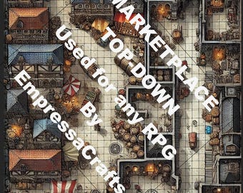 Marketplace RPG Map (Top-Down View)