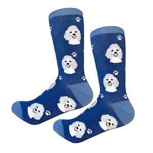 Poodle white Socks – Premium Quality  Comfy Socks, Perfect Novelty Gift Ideas for Pet Lovers