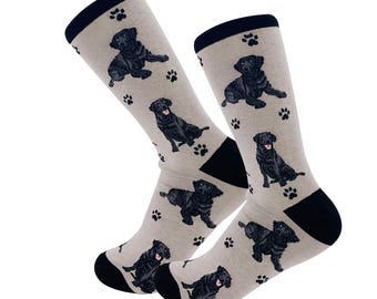 Chaussettes intégrales noires Labrador - Chaussettes confortables de qualité supérieure, des idées cadeaux de fantaisie parfaites pour les amateurs d'animaux de compagnie