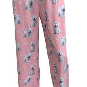 Bichon Frise Spodnie Piżamowe - Mieszanka Bawełny Unisex - Super Miękkie i Wygodne - Idealne na Prezenty Bichon Frise