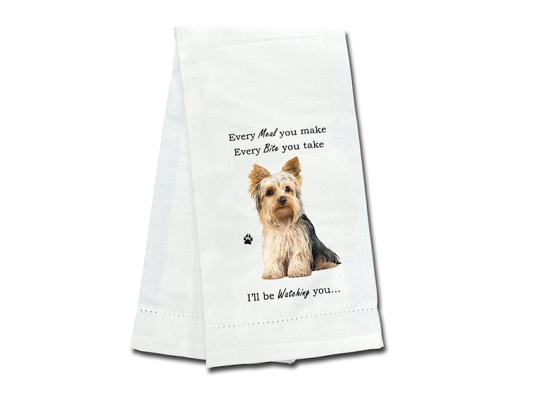 PrimePetGifts Yorkie Kitchen Towel