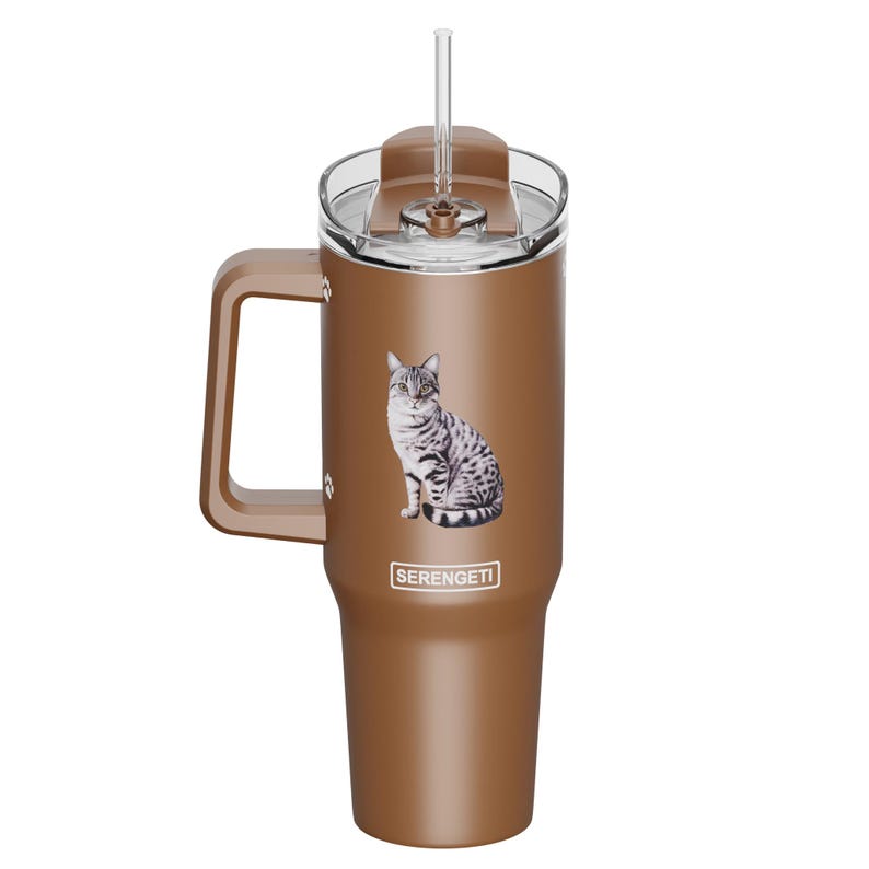 Serengeti Silver Tabby Cat Ultimate Tumbler