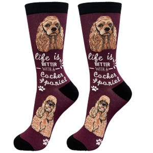 Cocker Spaniel Life is Better Socks – Premium Quality  Comfy Socks, Perfect Novelty Gift Ideas for Pet Lovers