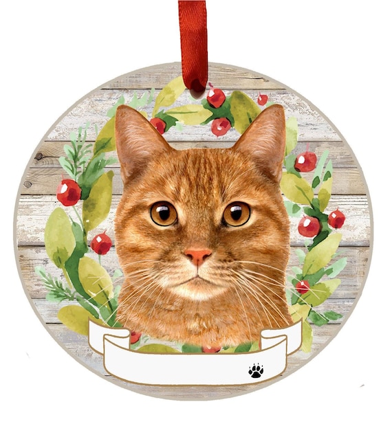 Nola Watkins Personalizable Cat Face Ornament – High Cotton Decor