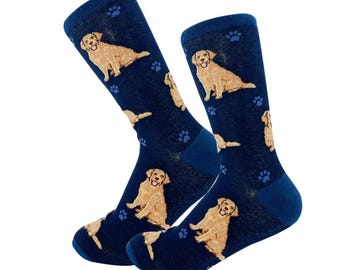 Chaussettes intégrales Golden Retriever - Chaussettes confortables de qualité supérieure, des idées cadeaux de fantaisie parfaites pour les amoureux des animaux de compagnie