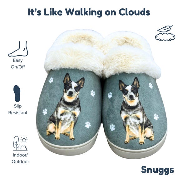 Australian Cattle Dog Snuggs Slippers Cozy and Comfy for Pet