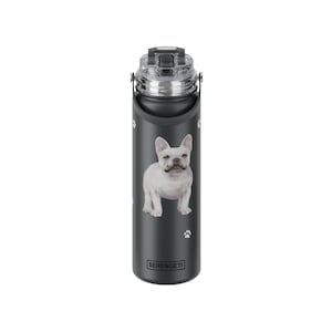 Pug Water Bottle – Durable Stainless Steel 24oz, Double-Wall Insulated, Ideal Gift for Dog Lovers