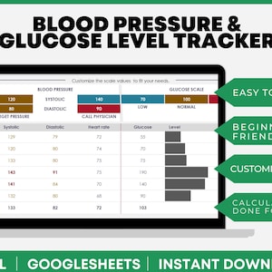 Blood Pressure Log Sheet Blood Pressure Chart High Blood Pressure Chart BP Log Hypertension Log Diabetes Tracker Sheet BP Tracker