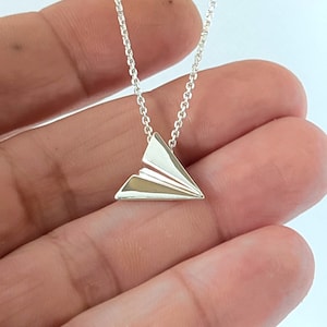 paper airplane necklace