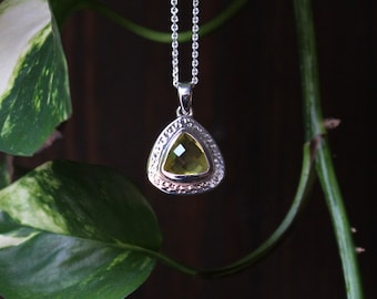 GEMS - sterling silver pendant with a lemon quartz