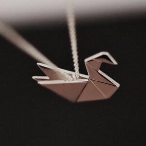 LIMITED EDITION Cigno origami in argento sterling realizzato in soli 10 pezzi Calcagnini Gioielli immagine 6