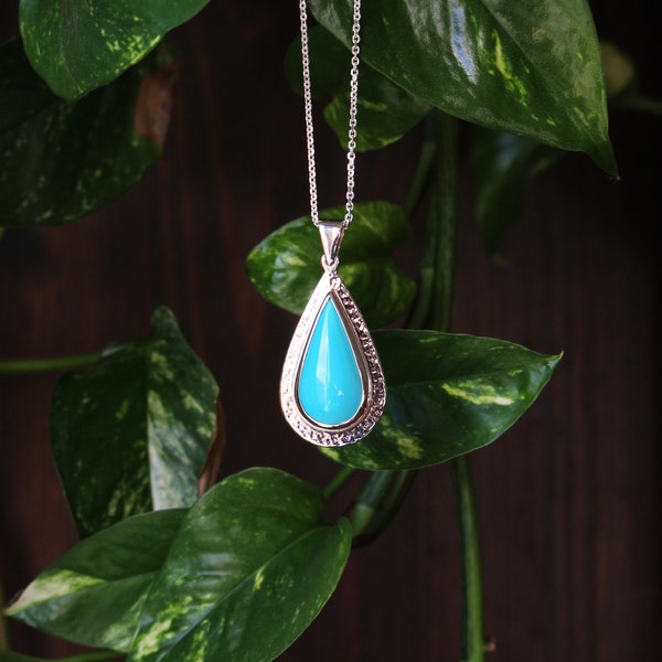 GEMS - sterling silver pendant with turquoise - Calcagnini gioielli