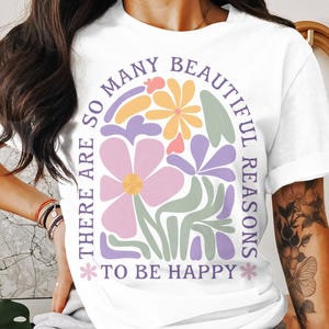 Cita floral inspiradora PNG para camisetas, tazas, arte mural, descarga digital imprimible, diseño floral motivacional, descarga instantánea