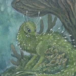 Limited Edition Lustre Print "Faerie Forest: Moss Imp"   5"x7" art print