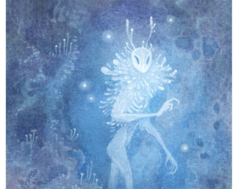 Limited Edition Lustre Print &quot;Faerie Forest: Curious&quot; 5&quot;x7&quot;