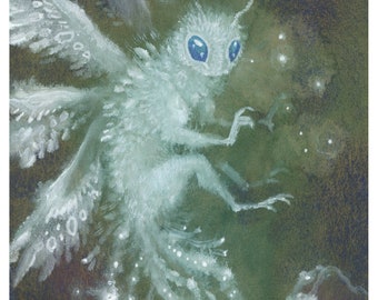 Limited Edition Lustre Print "Faerie Forest: Fluffy 1" 5"x7"
