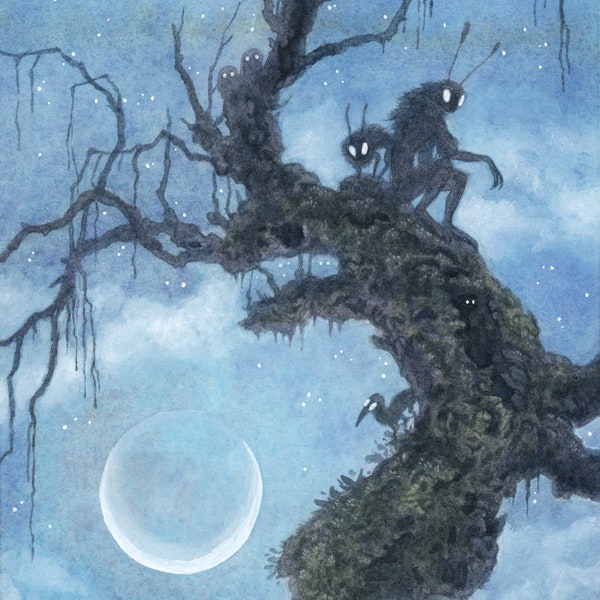 8"x10" Art Print "Faerie Forest: Moonrise"