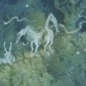 Faerie Forest: Sprites 2 / Original ACEO Painting