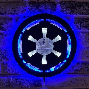 Galactic Empire Led Sign, Galactic Empire Illuminated Wall Decor, Star Wars Fans Lighted Gift, Man Cave Decor, Christmas Gift