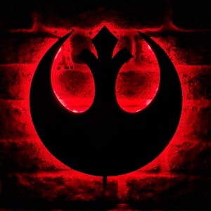 Rebel Empire Led Sign, Rebel Empire Illuminated Wall Decor, Star Wars Fans Lighted Gift, Multiple Colors, Man Cave Decor, Christmas Gift