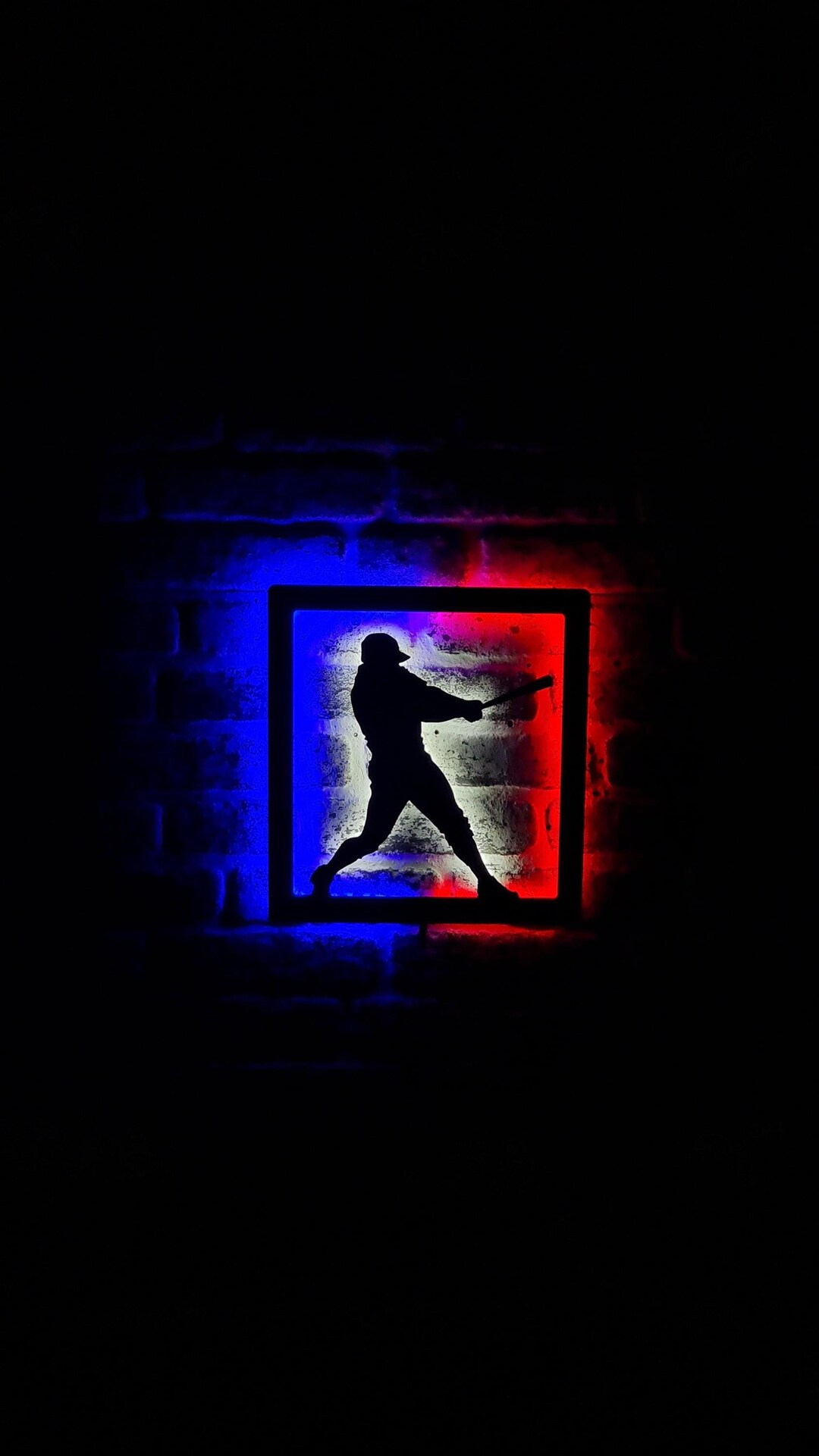 Baseball Fans Led Lighted Sign, Baseball Wall Decor, Man Cave Lightning ...