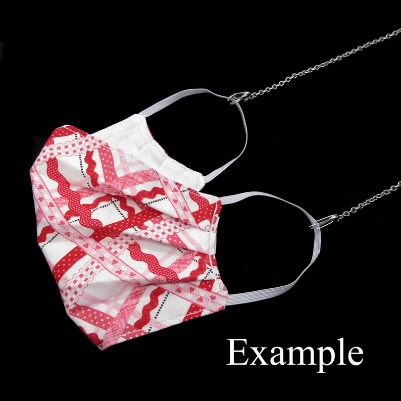 Dangling Bee Mask Holder Aqua Clip On Mask Carrier Stainless Steel Chain Mask Necklace NEW Czech Glass Floral