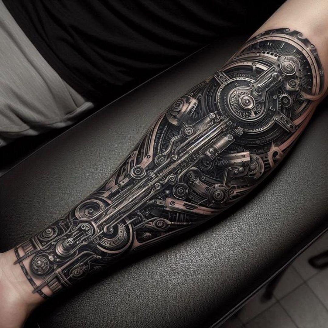 Biomechanical Arm Tattoo – Cyberpunk Sleeve Tattoo Design - Etsy