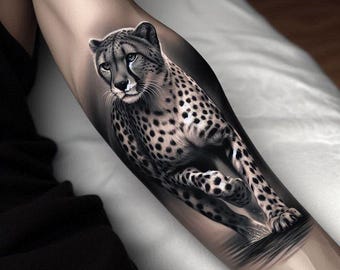 Cheetah Tattoo Design – Realism Wildlife Tattoo Art
