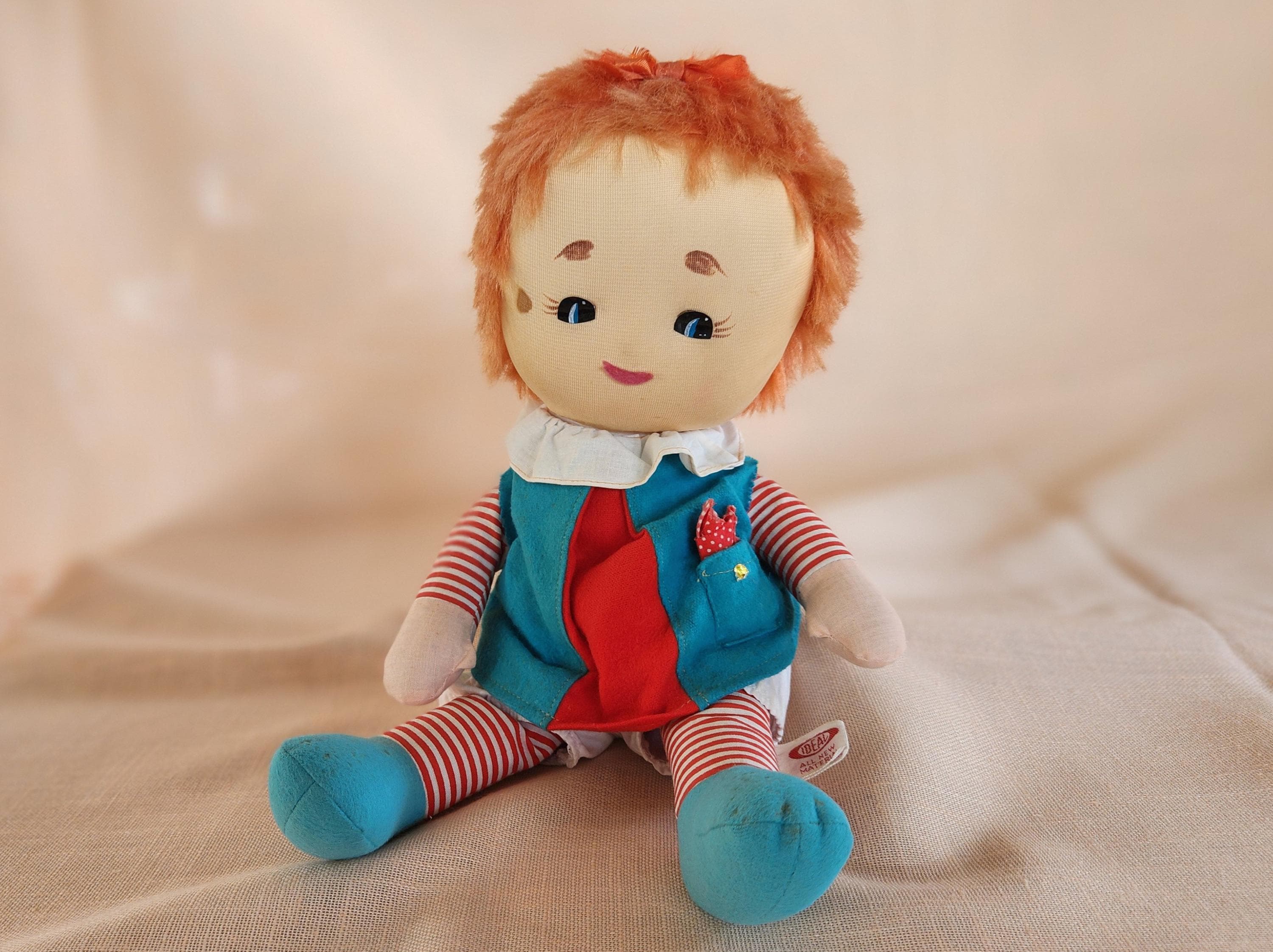 1960年代の赤毛の子供用布製人形 - Etsy 日本