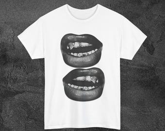 Big Lips Y2K Gildan 5000 Tee - Etsy