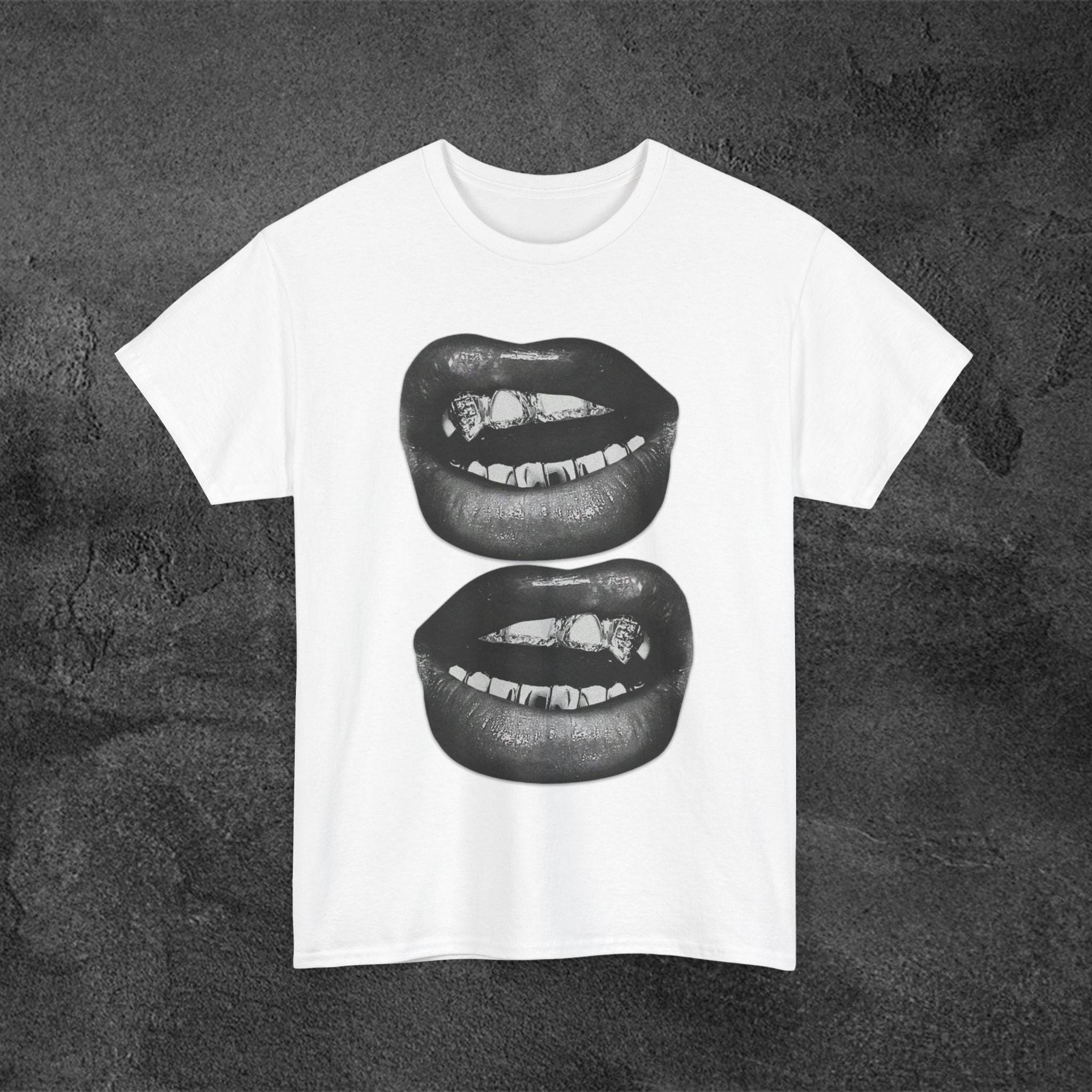 Big Lips Y2K Gildan 5000 Tee - Etsy