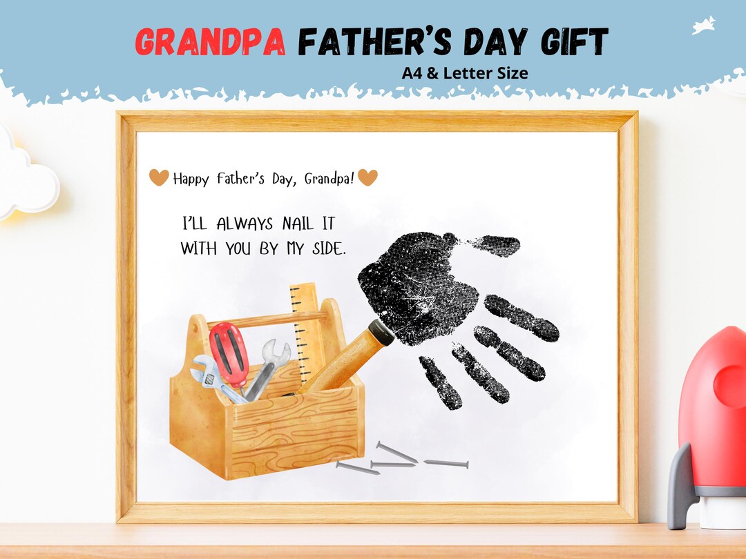 Father's Day Handprint Craft for Grandpa – DIY Keepsake (digital ...