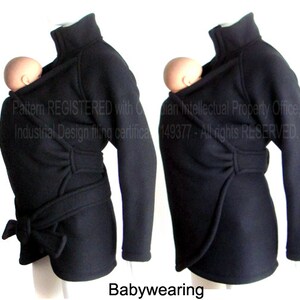 Maternity, Maternity Coat, Babywearing Coat, SLIM FIT, Baby Wearing Coat, Elegant, Sling Coat, Carry Coat, No INSERT Babywearing Coat image 5