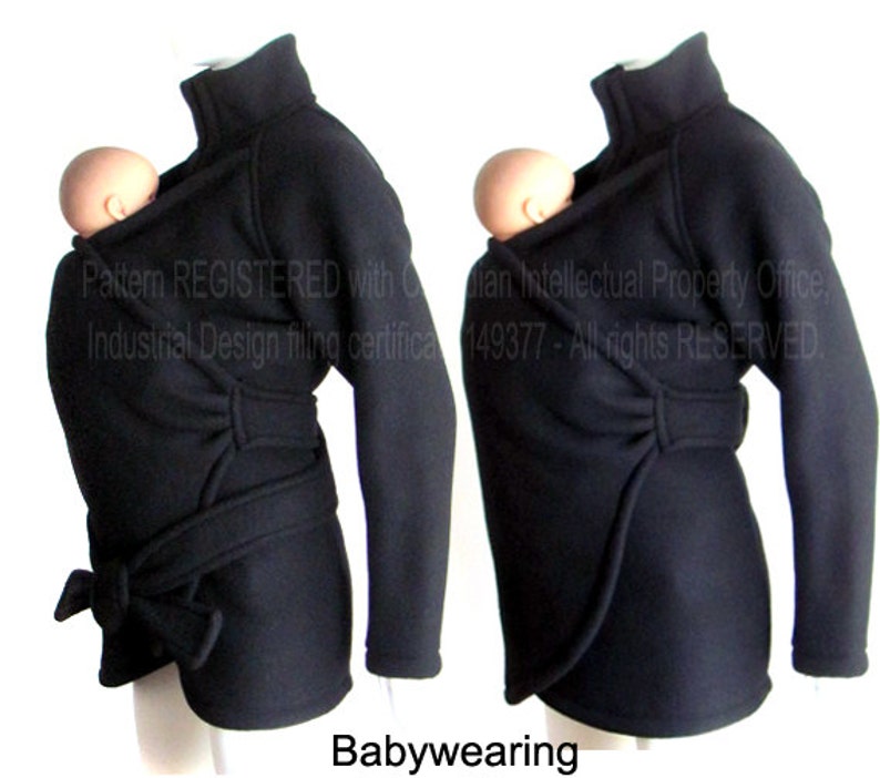 Maternity, Maternity Coat, Babywearing Coat, SLIM FIT, Baby Wearing Coat, Elegant, Sling Coat, Carry Coat, No INSERT Babywearing Coat image 5