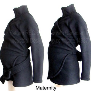 Maternity, Maternity Coat, Babywearing Coat, SLIM FIT, Baby Wearing Coat, Elegant, Sling Coat, Carry Coat, No INSERT Babywearing Coat image 4