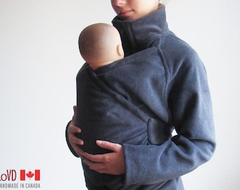 Maternity. Maternity Coat. Babywearing Jacket. Maternity Jacket. Babywearing Coat.   Baby Wearing Coat. Brown. CANADA.