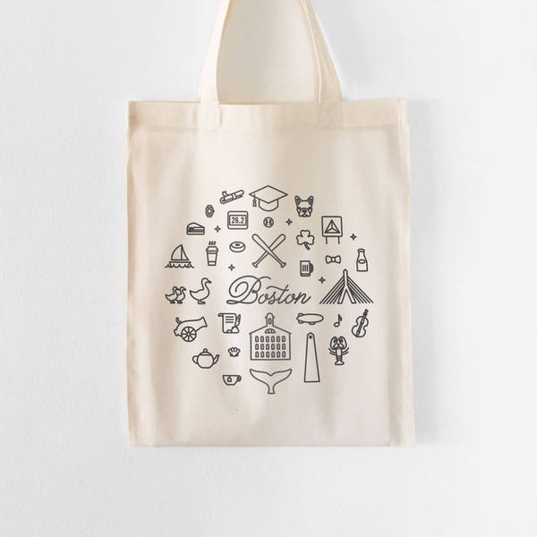 Boston tote bag for wedding favors, welcome bag, bachelorette party, bridesmaid, maid of honor, mother of the bride, bridal party bags.