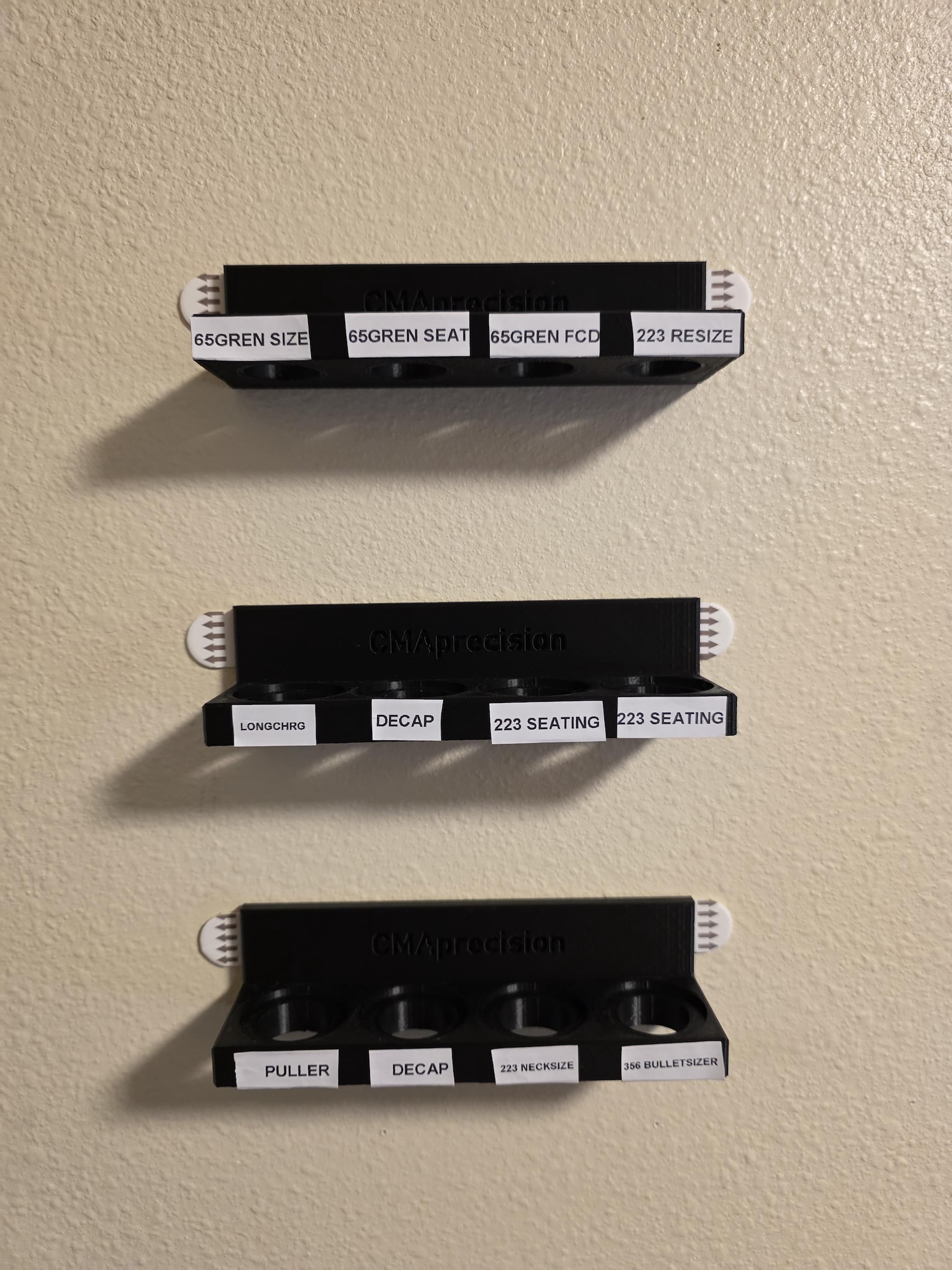 Reload Empty Rack 4 Hole Die Rack - for Standard Reloading Dies - Includes Mounting ...