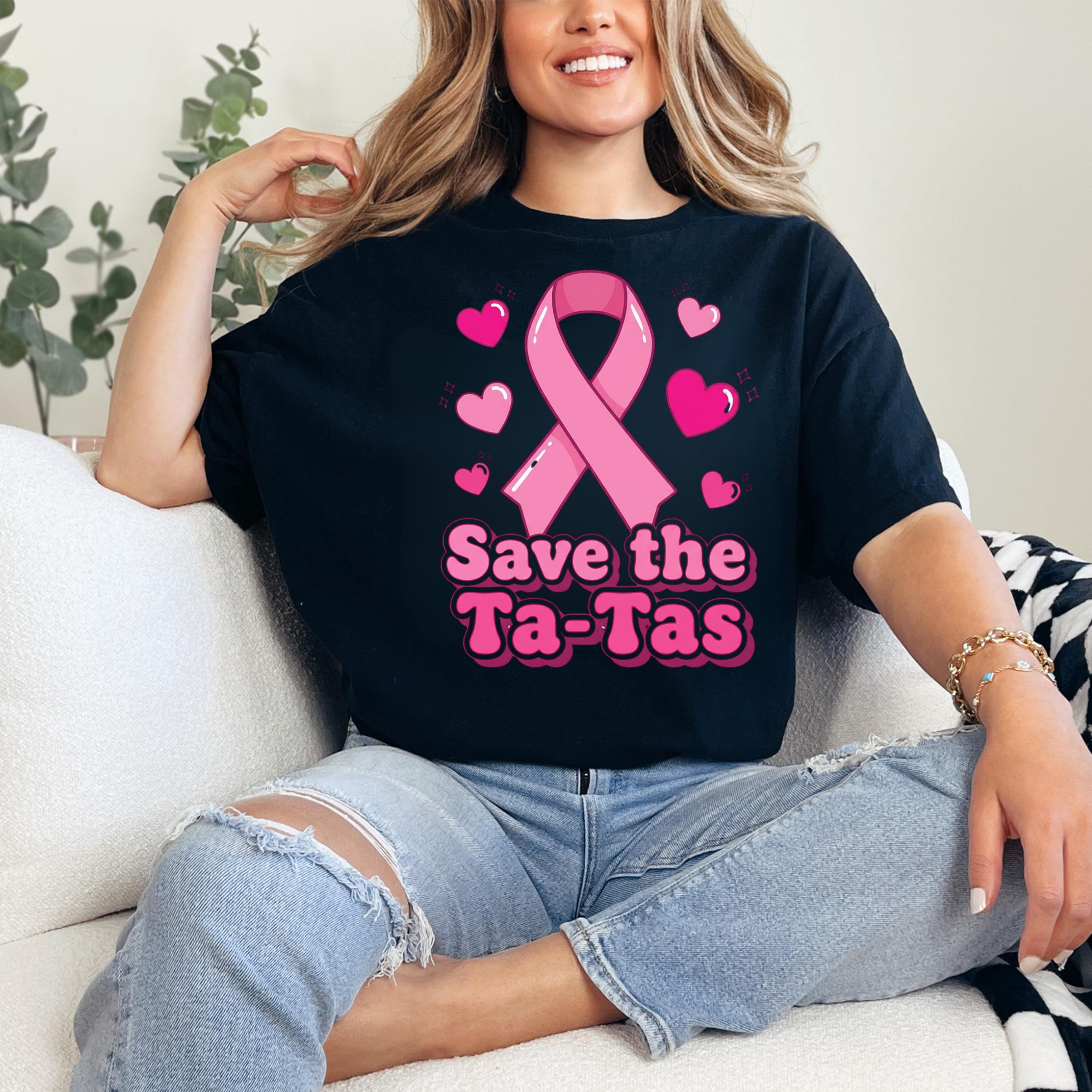 Sweat à Capuche 'Save The Tatas' Rose - Sensibilisation Au Cancer Du Sein - Motif 'Big Or Small Save Them All' - Pour Homme - 2