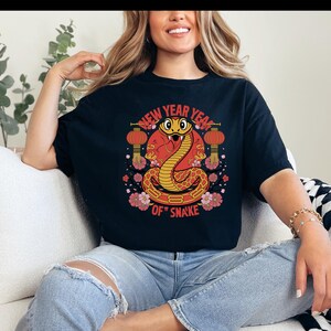 Chinese New Year Shirt, 2025 tee, Year of the Snake Shirt, Lunar New Year Shirt, Happy Chinese New Year,Chinese Zodiac Snake Graphic Tee