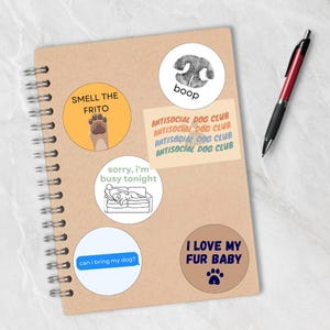Dog Lover Sticker Pack: Funny Dog Mom Vinyl Decals - Set of 6