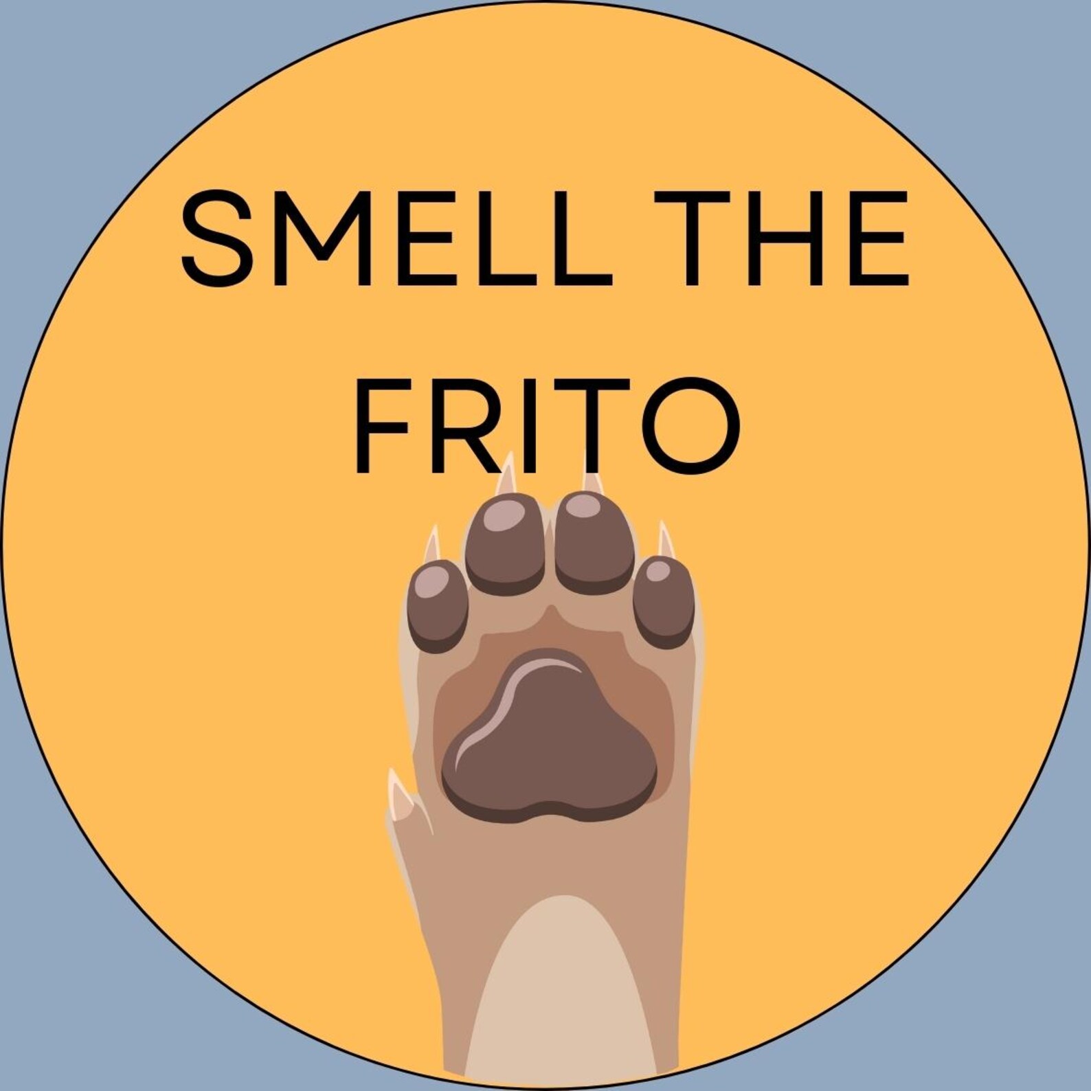 Smell The Frito Paw Vinyl Sticker 3X3 Inch Glossy Sticker