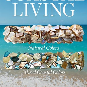 Natural CRUSHED Seashell Cabinet Handles Pulls and Knobs for Coastal and Nautical Decor