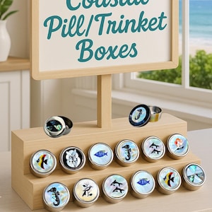 Silver Coastal Pill Box Collection with Natural Mother of Pearl Inlay, Elegant Nautical Medicine Holder, Ring Box/Small Storage/Trinket Box