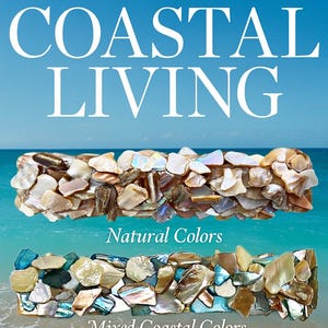 Natural CRUSHED Seashell Cabinet Handles Pulls and Knobs for Coastal and Nautical Decor