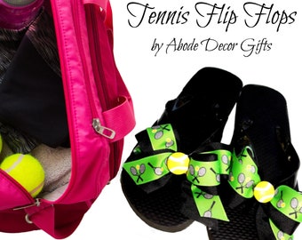 Tennis Gifts, Womens Tennis Gifts, Flip Flops, Ladies, Racquet, Tennis Player Gifts, Unique Tennis Gifts, Classy Tennis Gifts, Tennis Ball