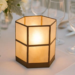 Capiz Shell Candle Holder: Coastal Beach Wedding Centerpiece